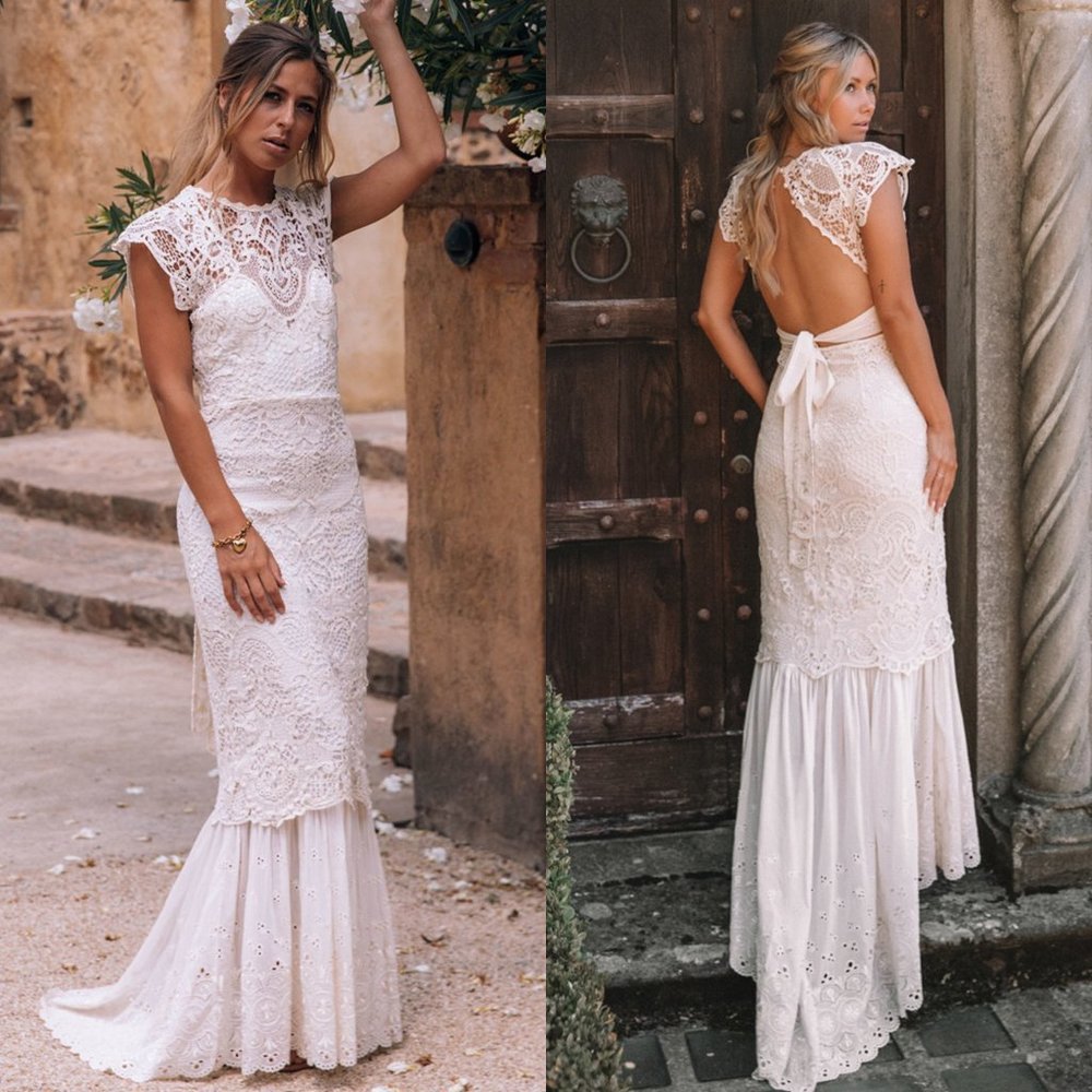 ❌SOLD❌Spell And The Gypsy Brooklyn Bridal Lace Gown Wedding Dress - Picture 3 of 16